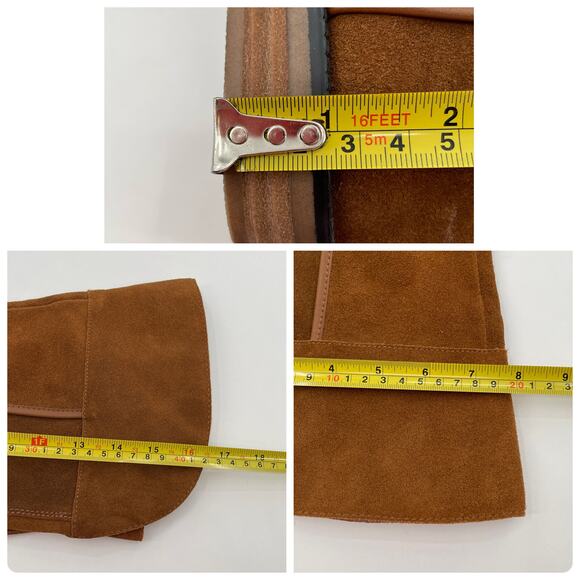 Franco Sarto Christine Brown Suede Tall Back Zip Equestrian Riding Boots 4 WC - Picture 11 of 11